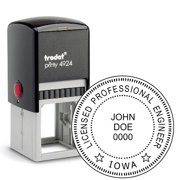 State of Iowa Engineer Seal Stamp