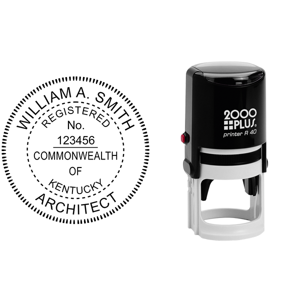 State of Kentucky Architect Seal - alternate view