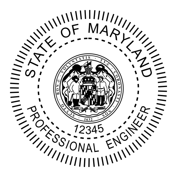 State of Maryland Engineer Seal - alternate view