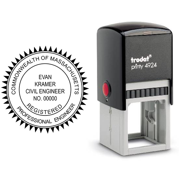 State of Massachusetts Engineer Seal - alternate view