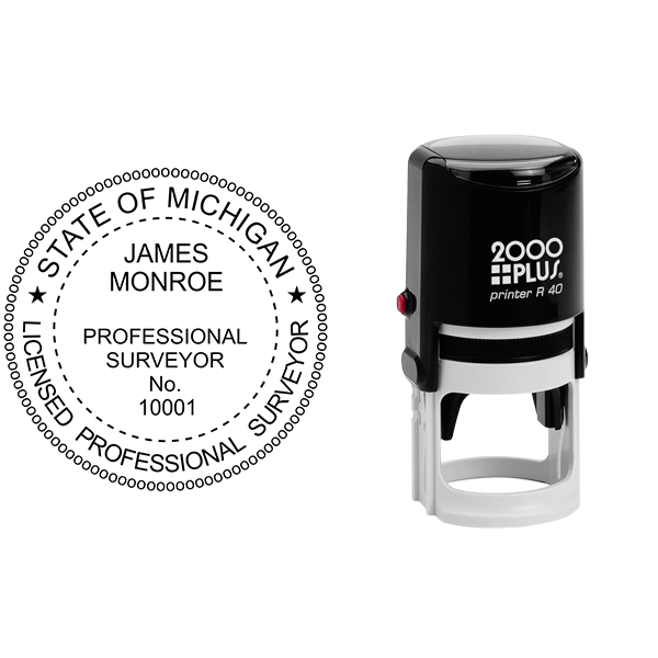 State of Michigan Surveyor Seal - alternate view