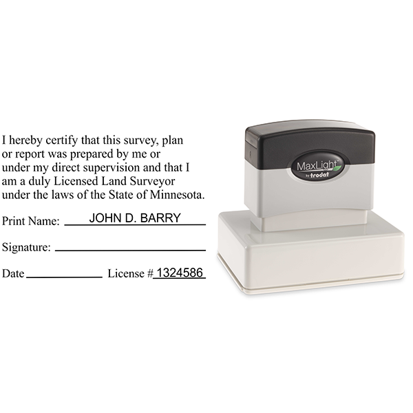 State of Minnesota Land Surveyor Certification Seal - alternate view
