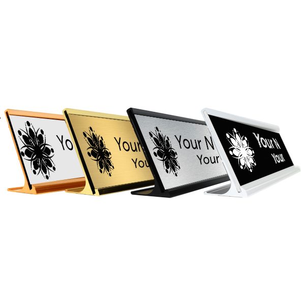 Traditional Engraved 2" x 10" Desk Nameplate - alternate view