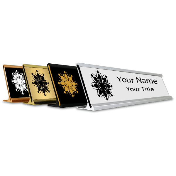 Traditional Engraved 2" x 12" Desk Nameplate - alternate view