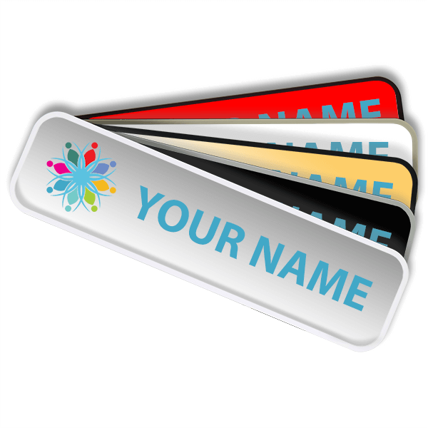 Rounded 2" x 8" Full Color Insert with Wall Sign - alternate view