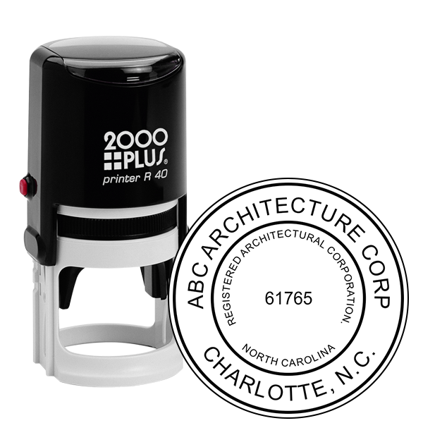 State of North Carolina Architectural Corporation Seal - alternate view