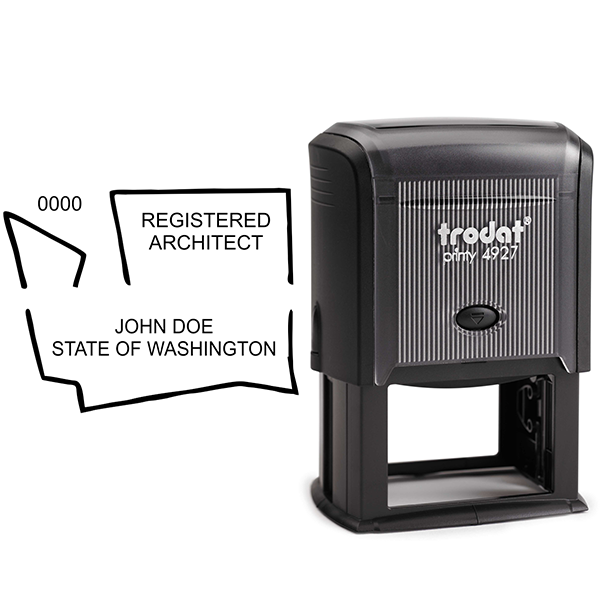 State of Washington Architect Seal - alternate view