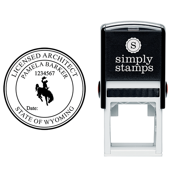 State of Wyoming Architect Seal - alternate view