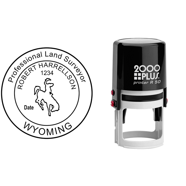 State of Wyoming Land Surveyor Seal - alternate view