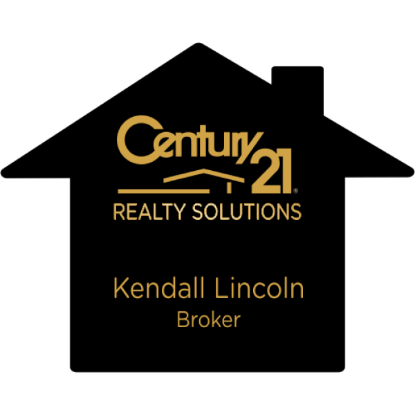 House Shaped Real Estate Name Tag - alternate view