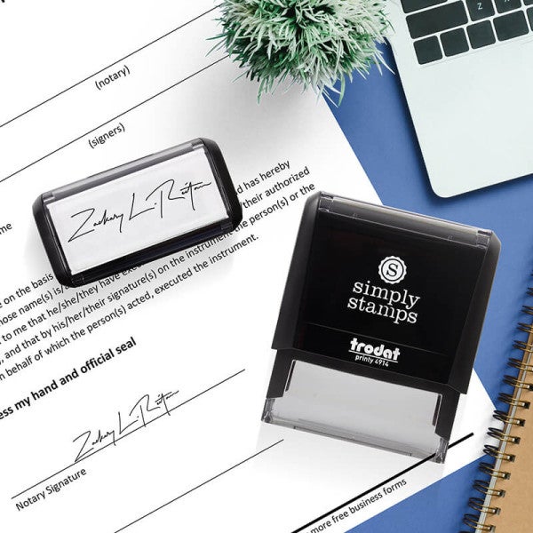 Large Signature Stamp, 1" x 2.5" Impression Size - alternate view