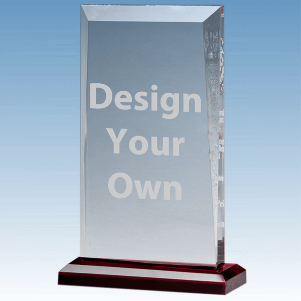 Apex Style Acrylic Award w/ Red Base | 6" x 9.75"