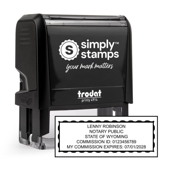 Wyoming Notary Rectangle Body and Design