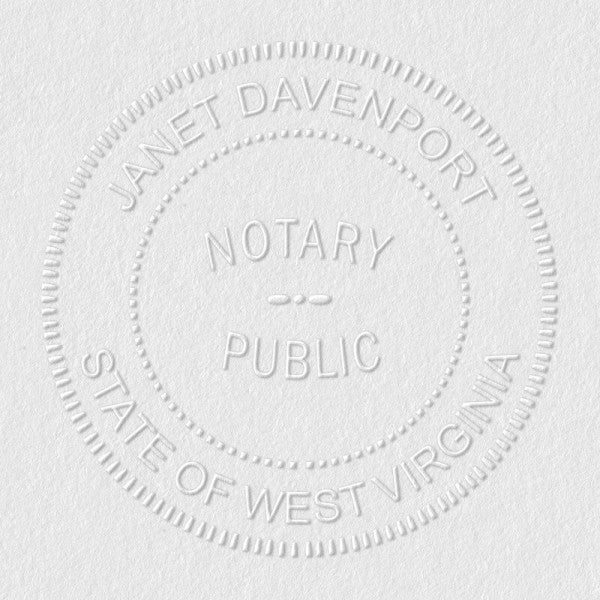 West Virginia Notary Round Seal Embosser - alternate view