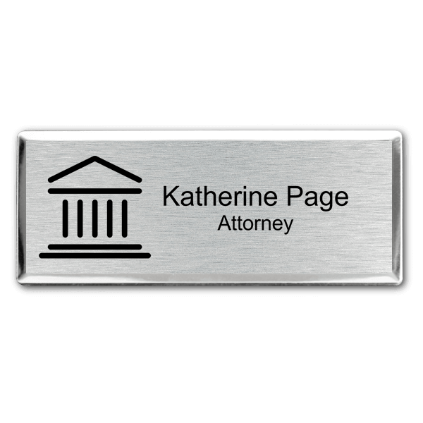 Courthouse Law Office Premier Name Tag