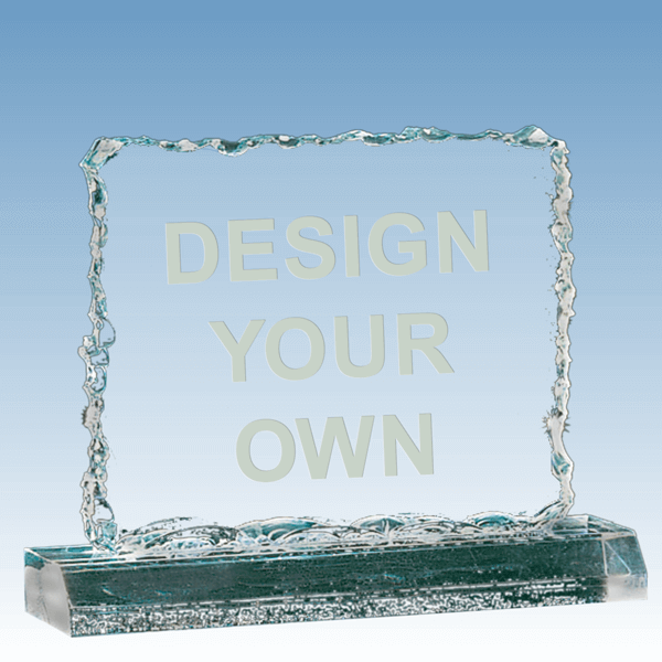 Crushed Ice Jade Acrylic Award 6 ½” x 5 ¼”