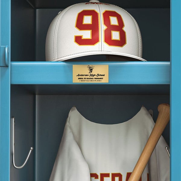 Custom Engraved Brass Plate, 2" x 4" Heavy-Duty (Horizontal) - alternate view