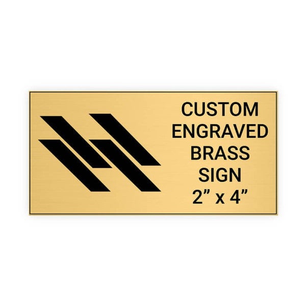 Custom Engraved Brass Plate, 2" x 4" Heavy-Duty