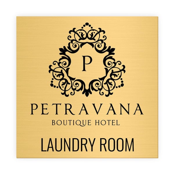 Pick Your Size Custom Horizontal Engraved Brass Sign Over 3" Tall - alternate view