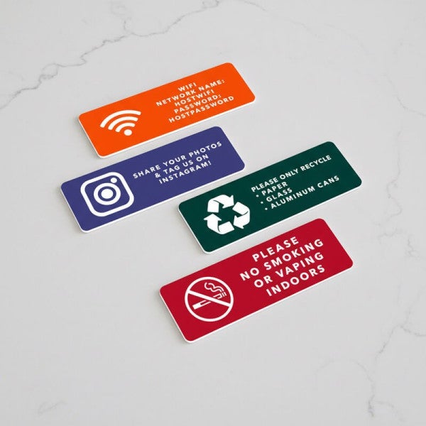 Plastic Engraved 1" x 3" Horizontal Sign - alternate view