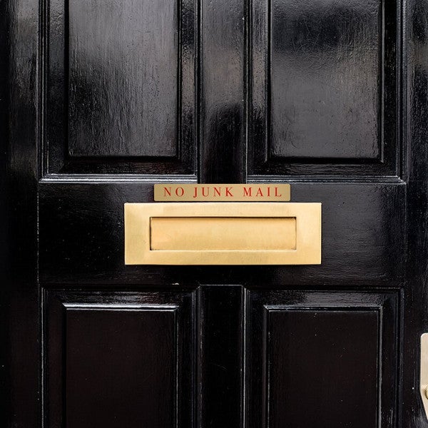 Horizontal Full Color 1" x 8" Brass Signs  - alternate view