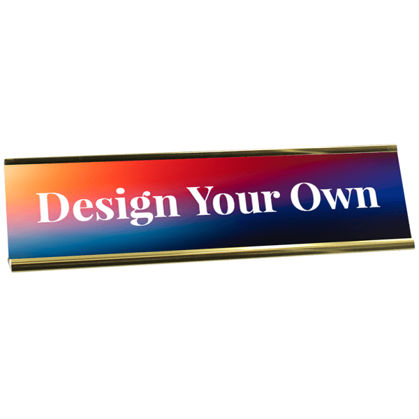 Design Your Own 2" x 8" Full Color Desk Nameplate - alternate view