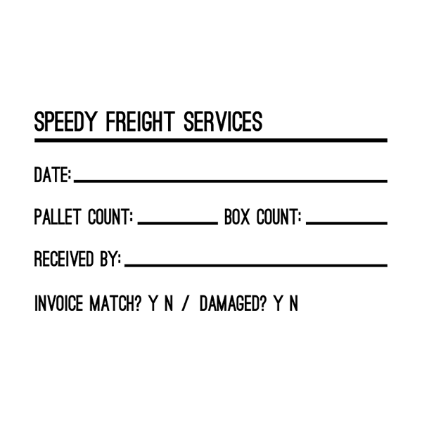 Custom Condensed Business Form Stamp