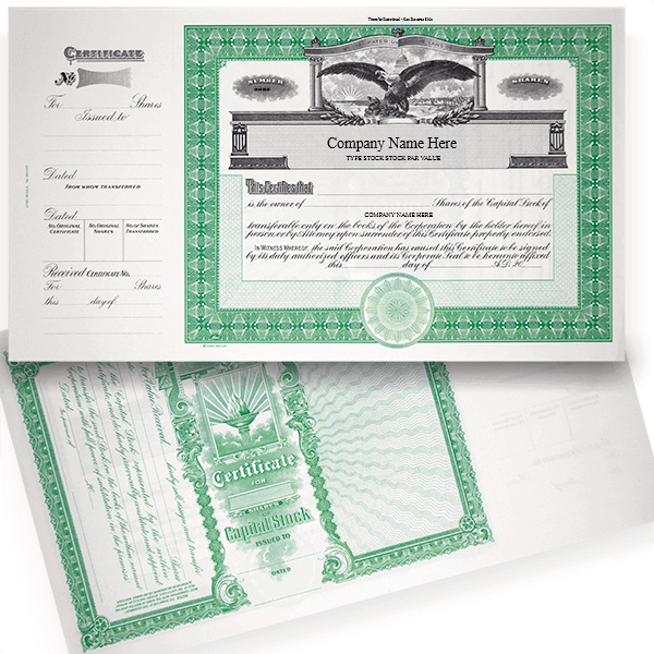 GOES 364 Capital Stock Certificates | Quantity of 20 or More