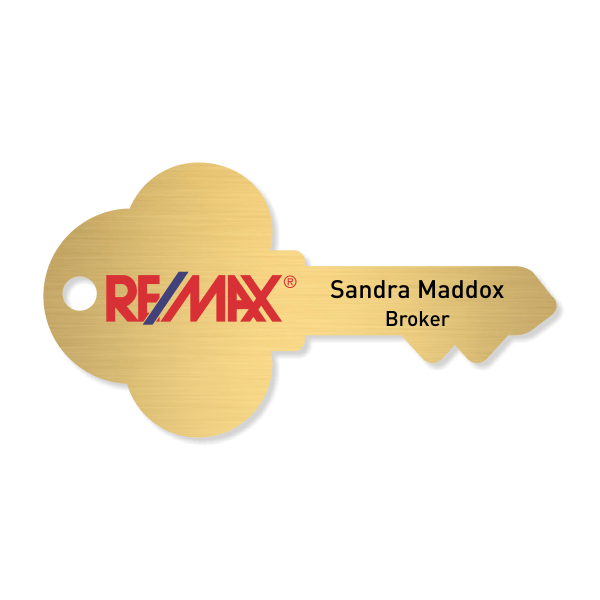 Key Shaped Real Estate Name Tag