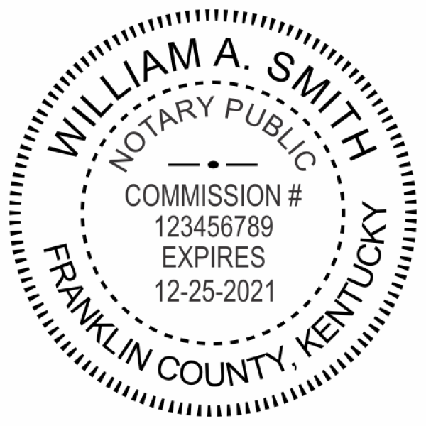 Kentucky Notary Round Pink Seal Embosser - alternate view