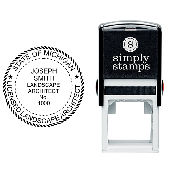 State of Michigan Landscape Architect Seal - alternate view
