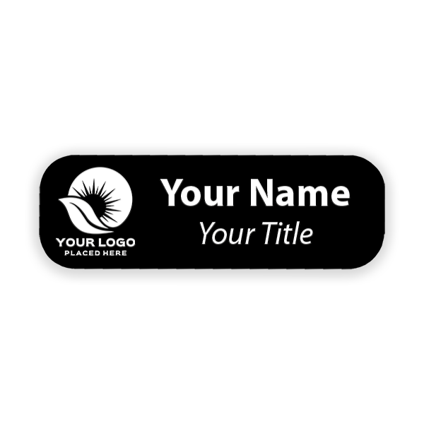 Laser Engraved White Name Tag - 1" x 3"