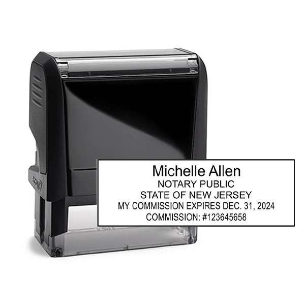 New Jersey Rectangle Notary Seal - alternate view