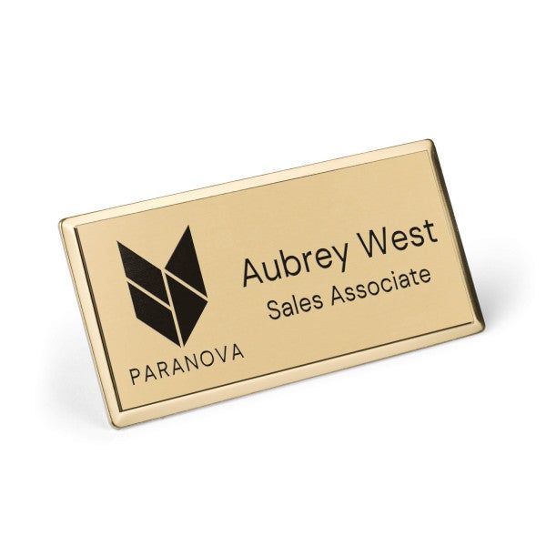 Engraved Medium Beveled Name Badges - alternate view