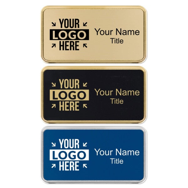 Executive Engraved Medium Rounded Corner Name Badge - alternate view