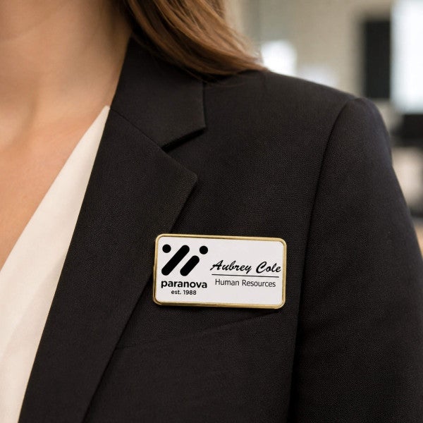 Executive Engraved Medium Rounded Corner Name Badge - alternate view