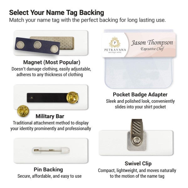 Executive Engraved Small Beveled Rectangle Name Badges - alternate view