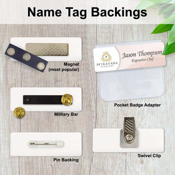 Laser Engraved Name Tag | 1 ½” x 3 ½” - alternate view