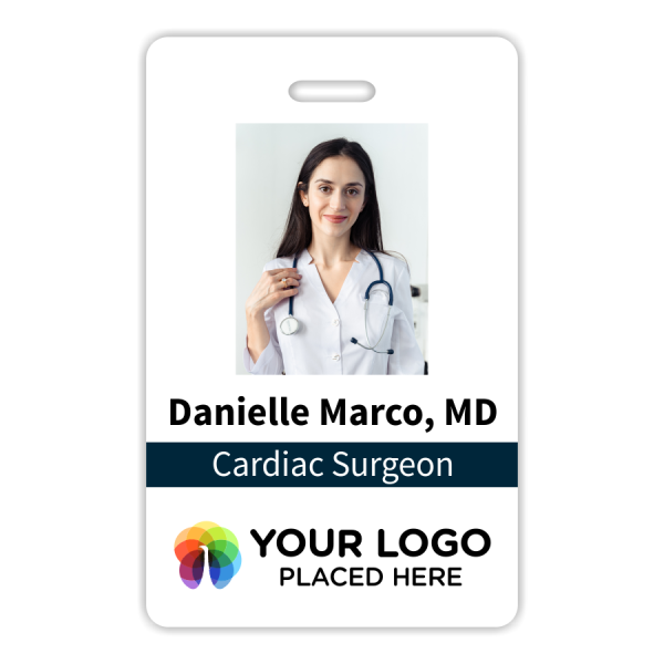 Custom Logo Photo ID Badge - alternate view