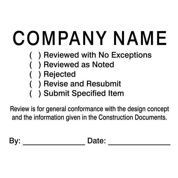 Plan & Blueprint Stamp - Simply Plan Reviewed Form Stamp