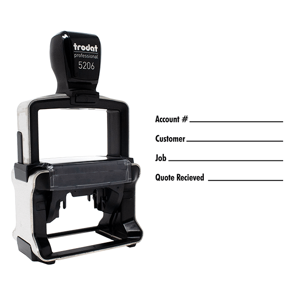 Simple Bold Sans Serif Business Form Stamp - alternate view
