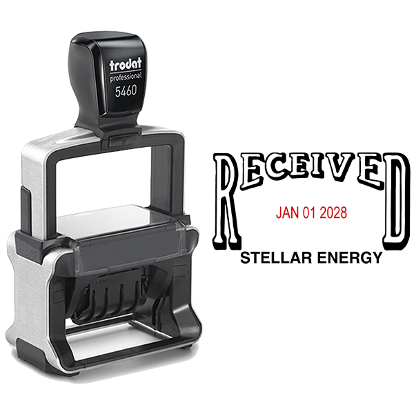 Trodat Professional Received Dater Stamp - alternate view