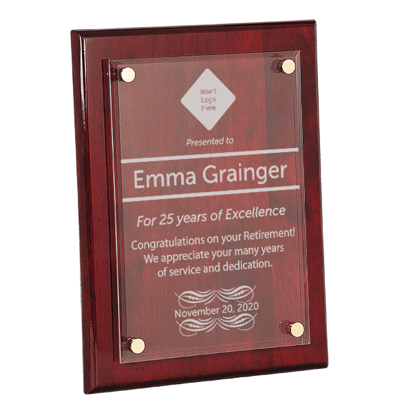 9 x 12 Retirement Recognition Floating Acyrlic Plaque
