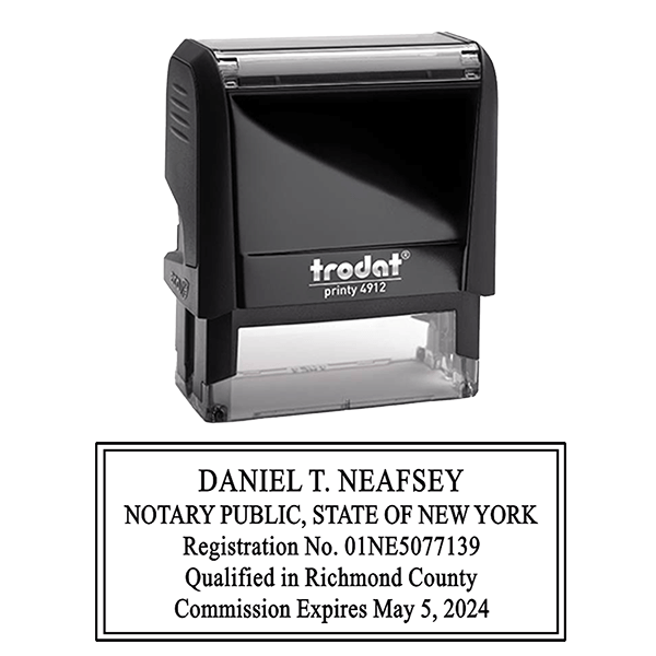 New York Notary Stamp - Rectangle