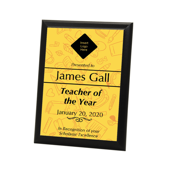 Teacher Full Color 5" X 7" Photo Plaque with Black Edge