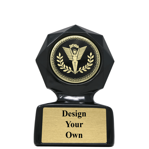 Small Black Star Sculpted Victory Trophy Award Small Black Star Sculpted Victory Trophy Award