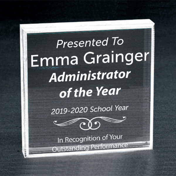 Admin of the Year Clear Paperweight Admin of the Year Clear Paperweight
