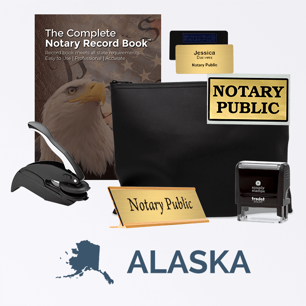 Alaska Deluxe Notary Kit, Stamp & Supplies Corp Connect
