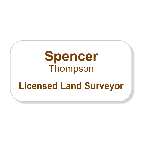 Licensed Land Surveyor Full Color Name Tag Licensed Land Surveyor Full Color Name Tag