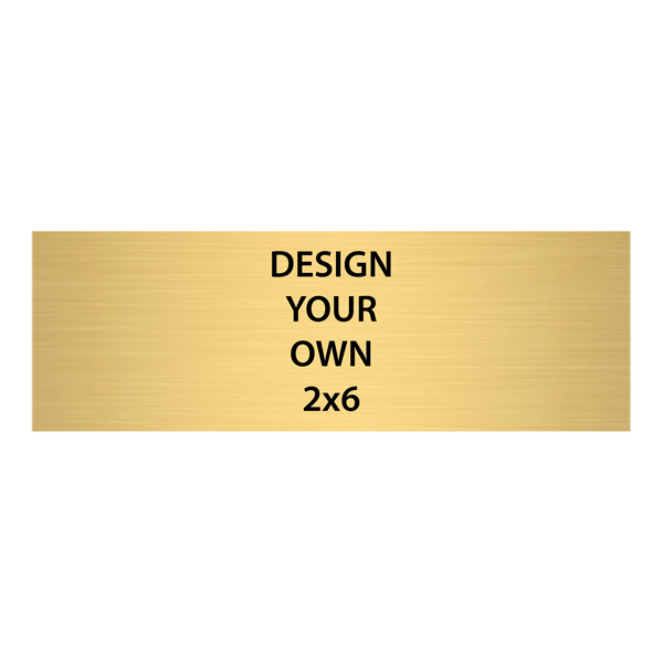 Horizontal Engraved Heavy Brass Signs 2" x 6" Horizontal Engraved Heavy Brass Signs 2" x 6"